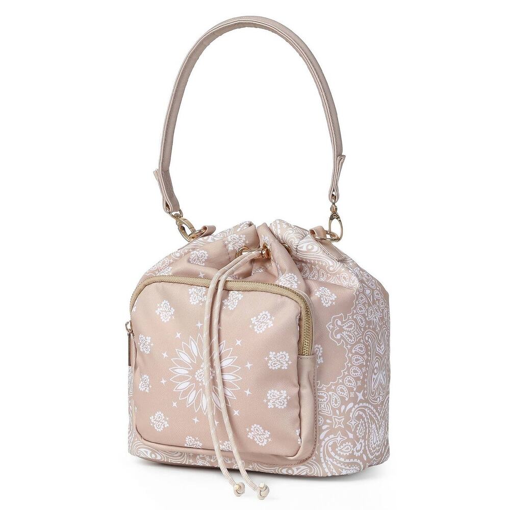 Haute Shore Harley Beige Bandana Convertible Bucket Bag